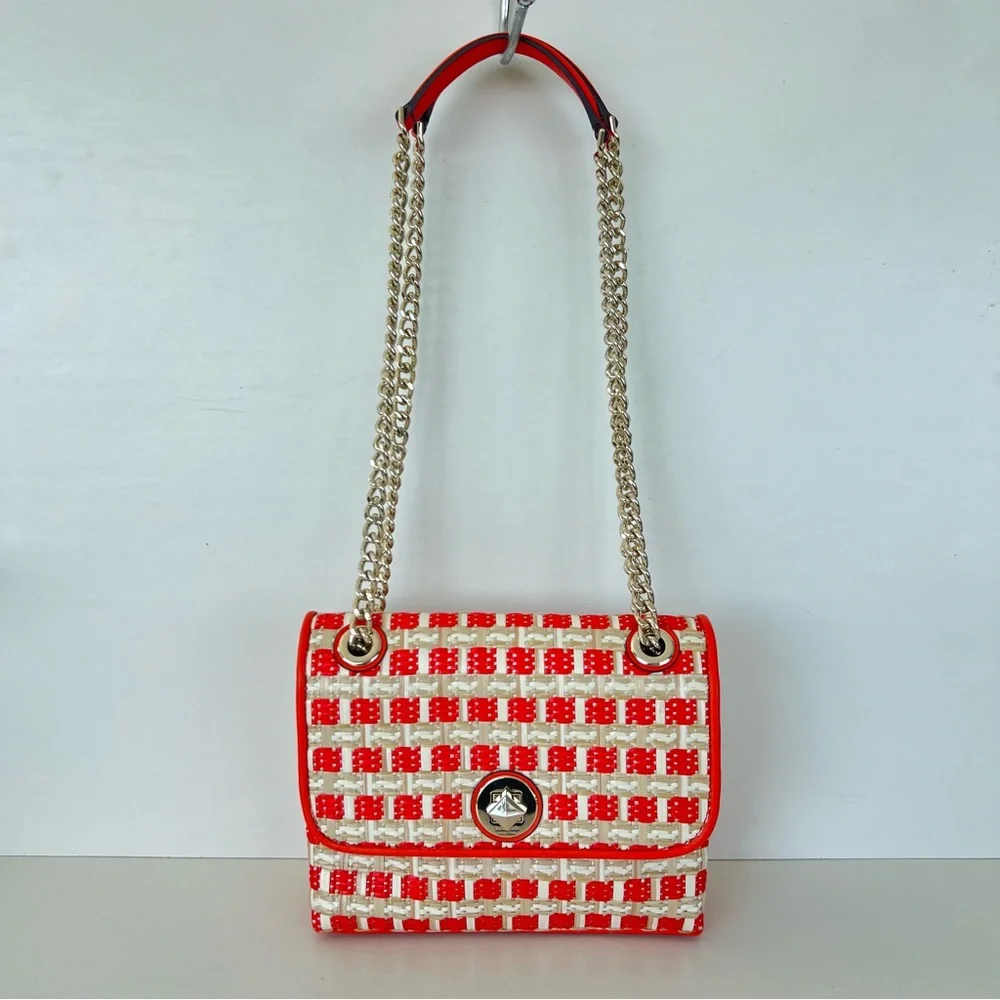 NWT KATE SPADE Natalia Two Tone Flap Chain Handles Small Crossbody Shoulder Bag